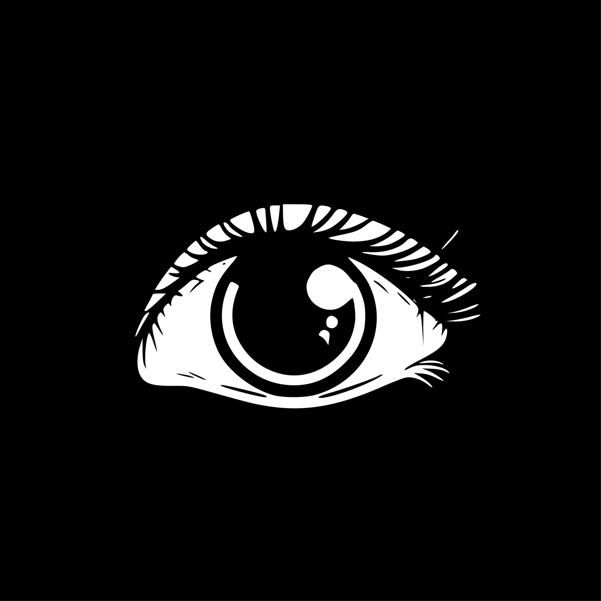 Eyes, Black and White Vector illustration 23852468 Vector Art at Vecteezy