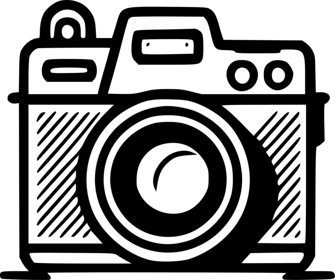 Camera, Black and White Vector illustration 23852524 Vector Art at Vecteezy