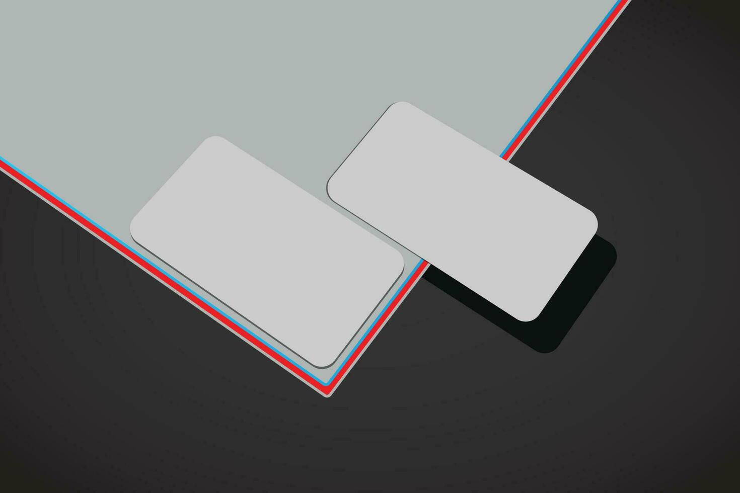 Realistic Business Cards Mockup . vector