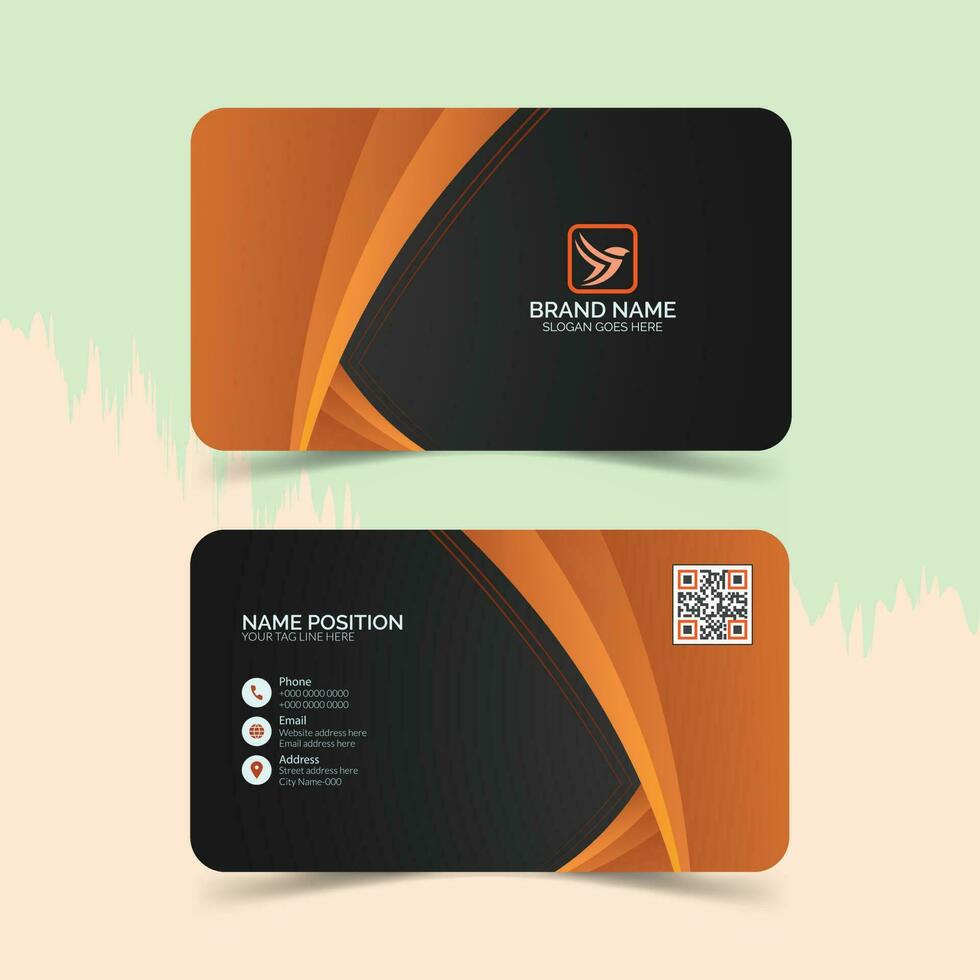 Modern business card layout. vector
