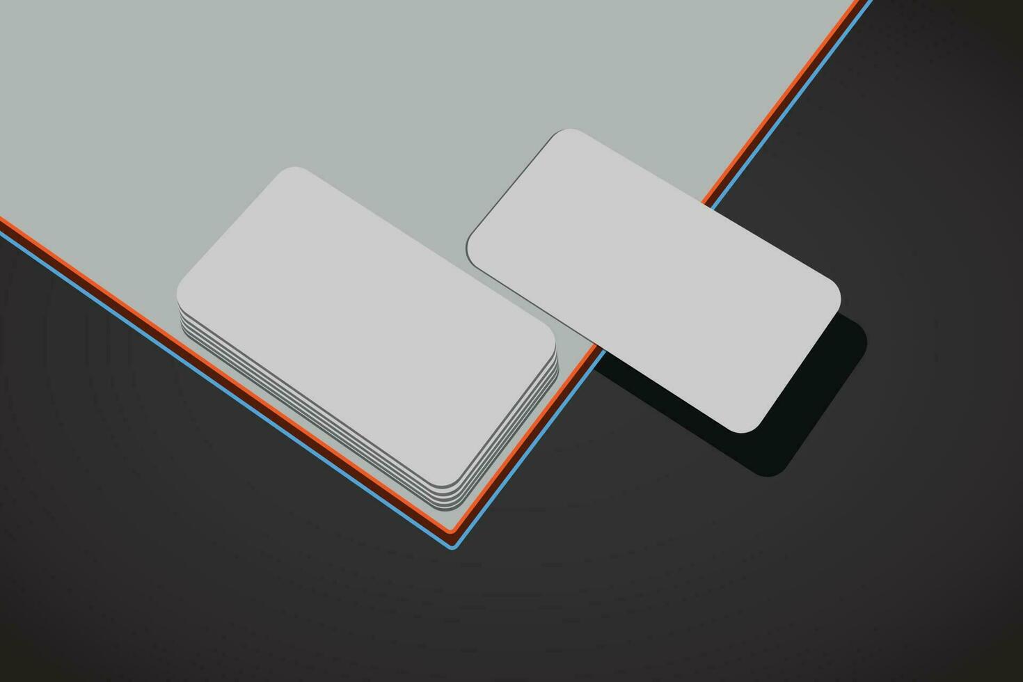Realistic Business Cards Mockup . vector