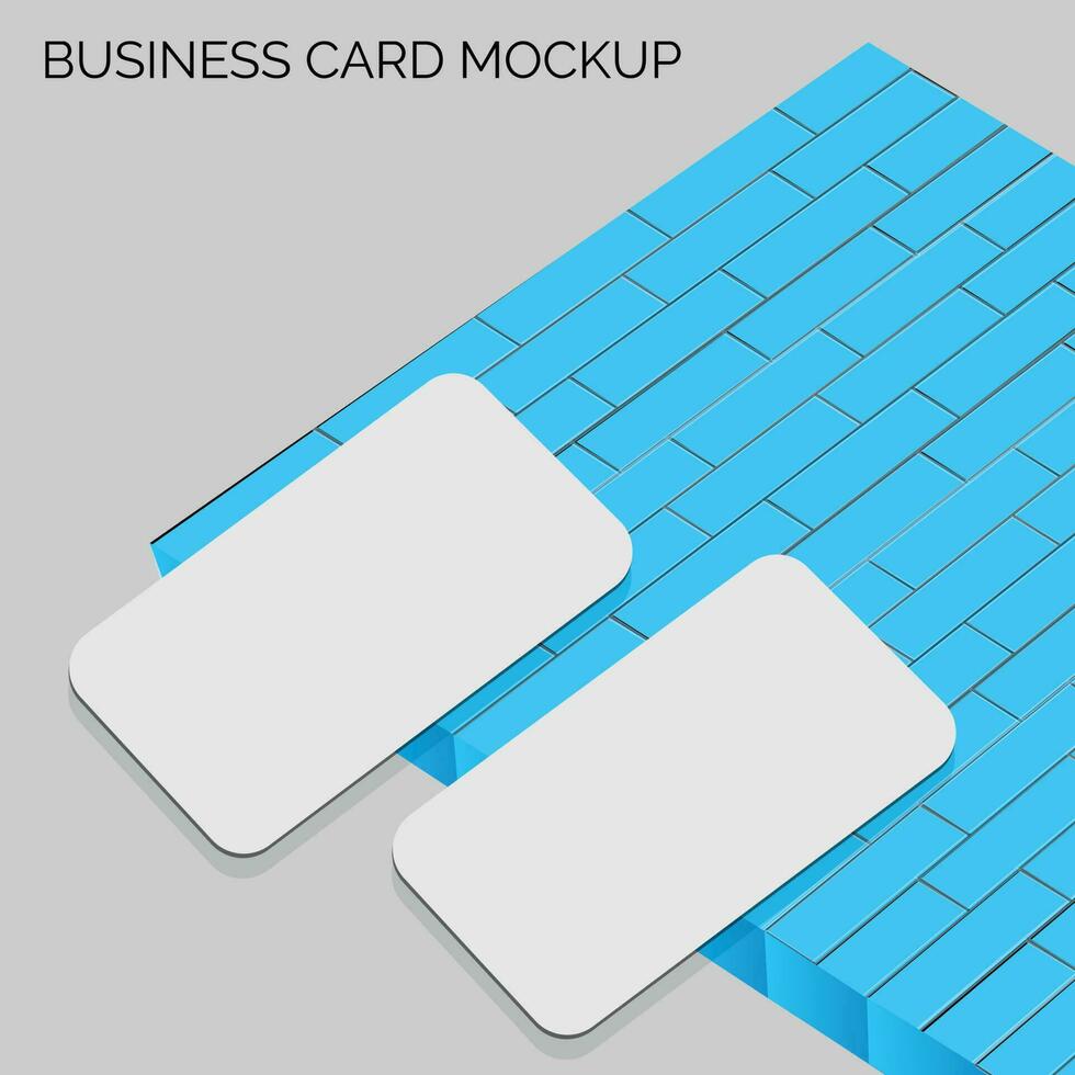 Corporate business card mockup. vector