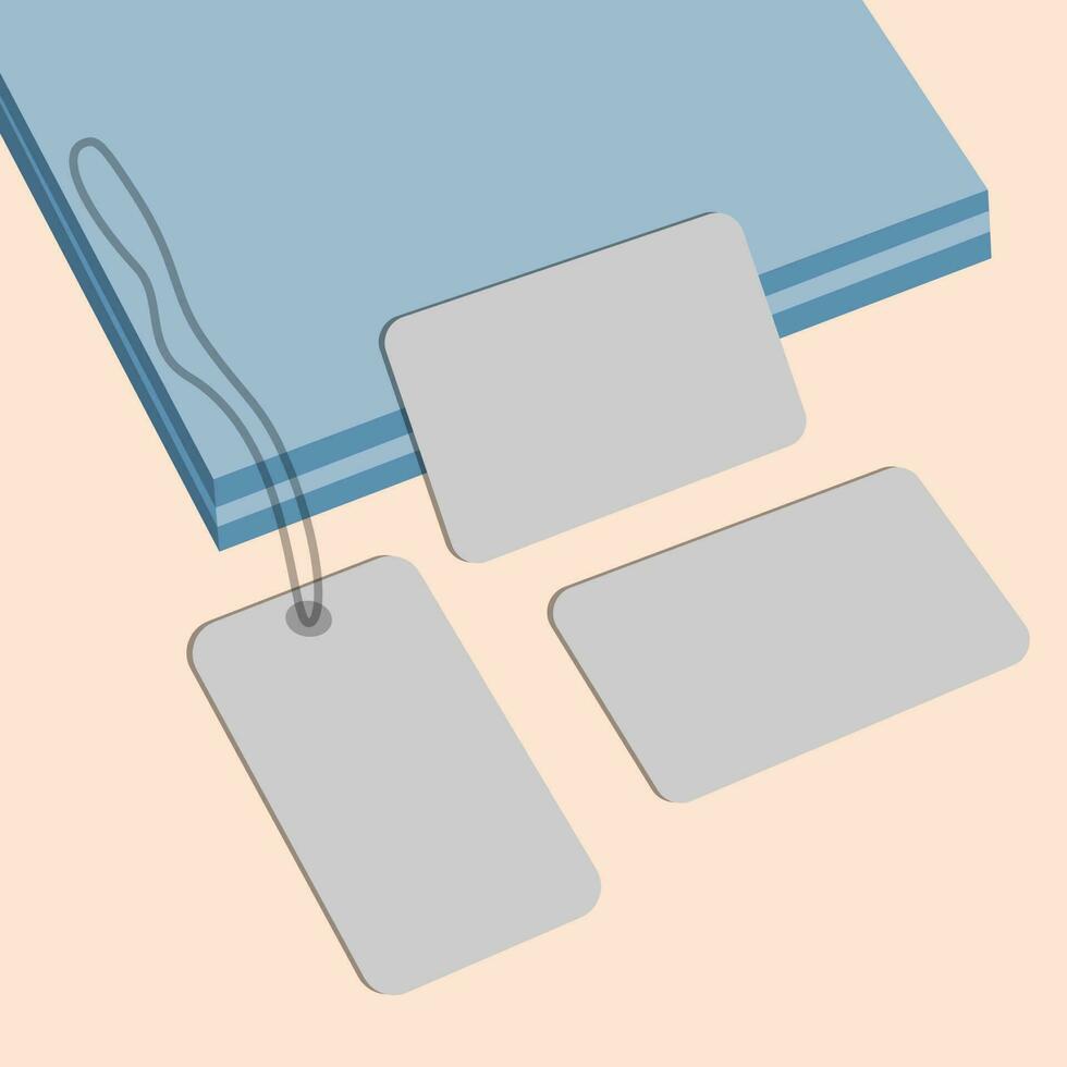 Rounded Corner Business Card Mockup Design. vector