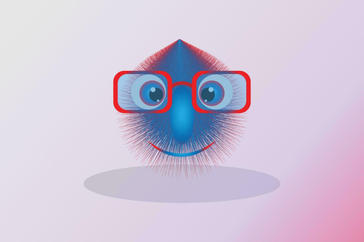 Funny bird character. vector
