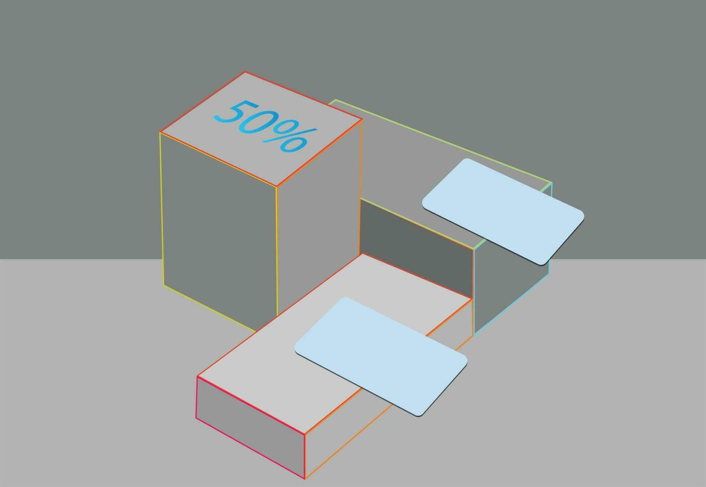 3d business card mockup design vector