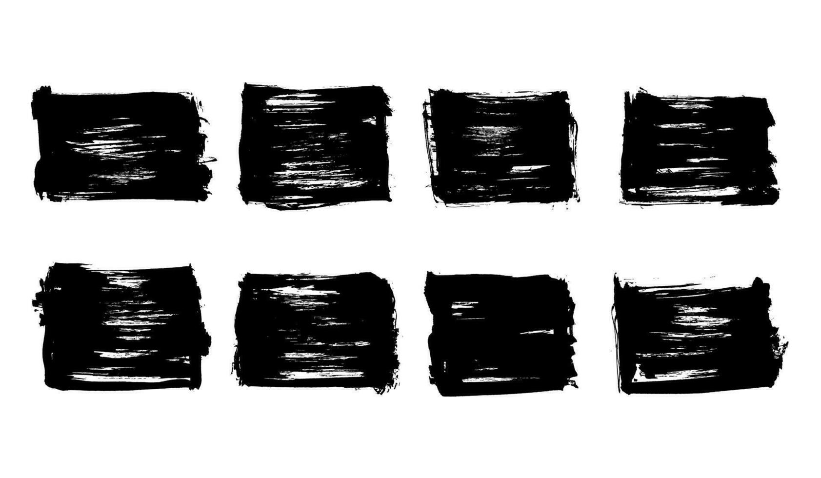 tinta pincelada y Cepillo de pintura grunge modelo con negro tinta desde cepillo ataque. diseño grunge salpicar sucio. vector