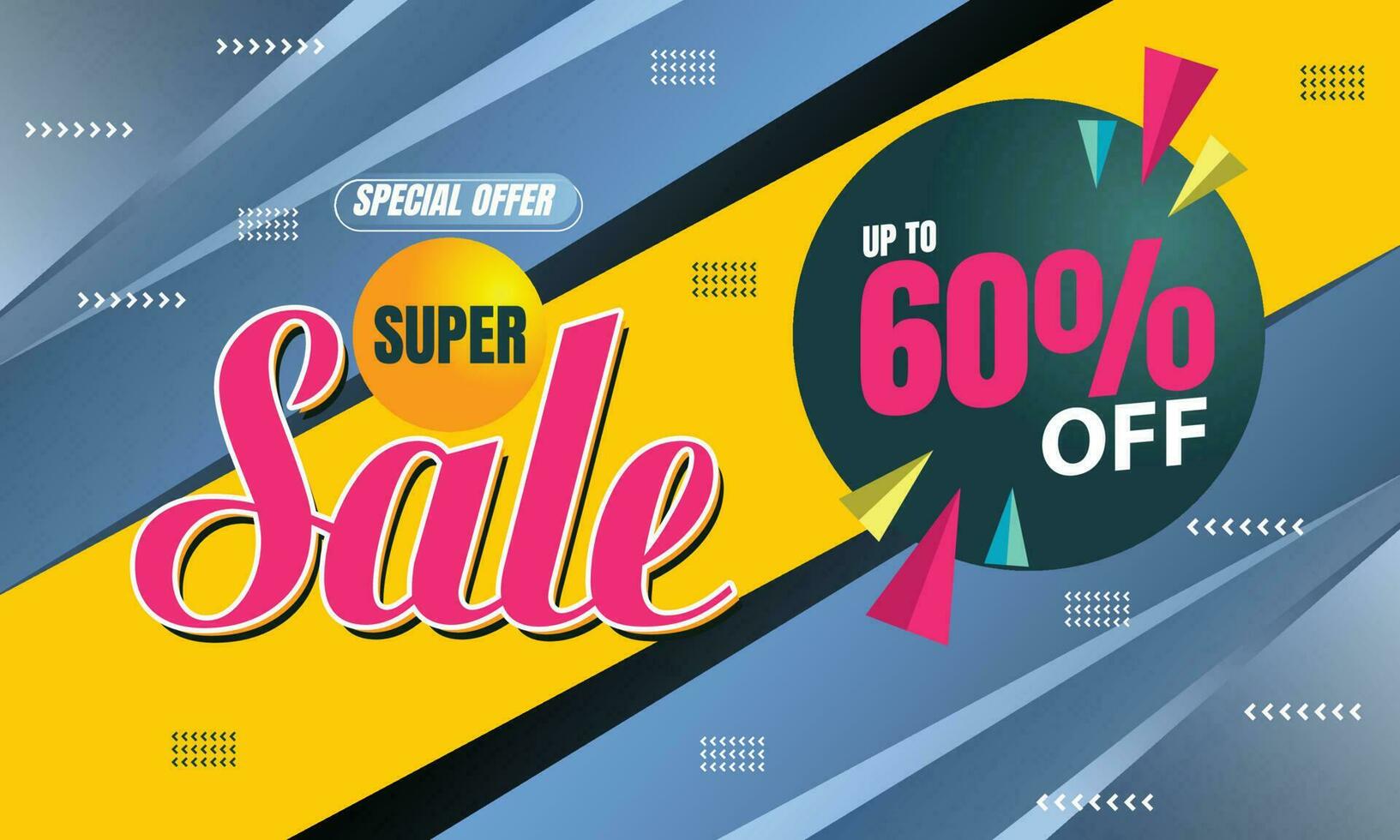 super sale banner template design. flash sale discount banner template promotion posts. Big discount special offer. web banner for mega sale promotion discount post end of season party background vector