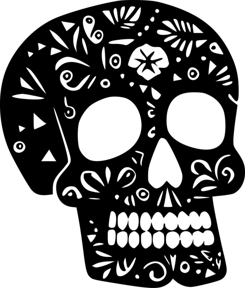Sugar Skull - High Quality Vector Logo - Vector illustration ideal for T-shirt graphic