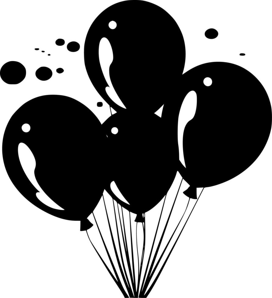 Globos Negros Aislados Sobre Fondo Blanco. Globos De Negro Vector Realista  Ilustración del Vector - Ilustración de soplo, feliz: 212738564