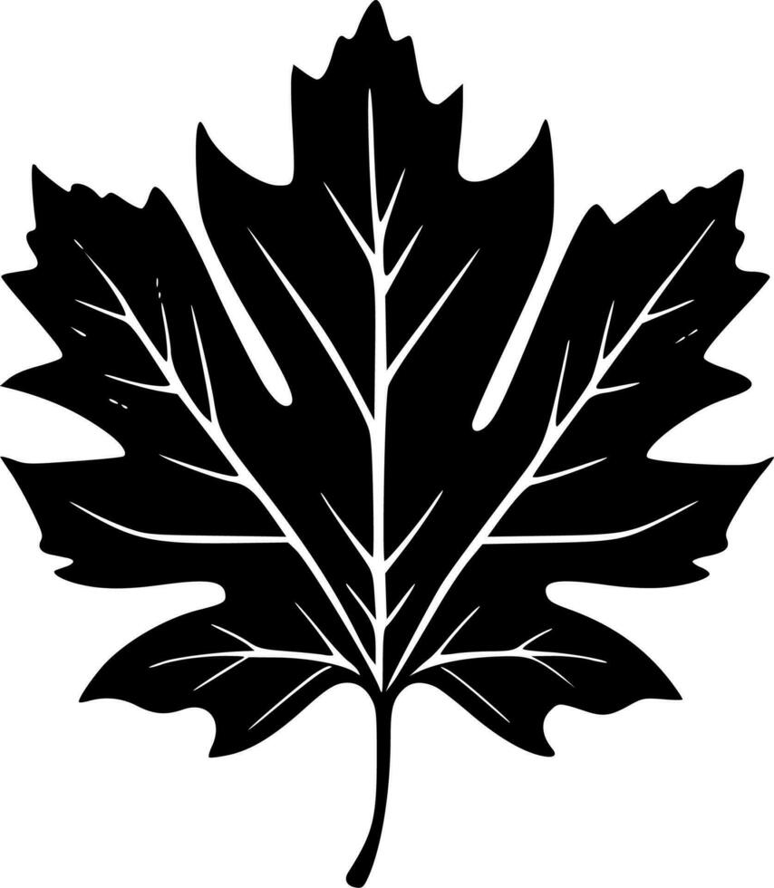 Leaves, Minimalist and Simple Silhouette - Vector illustration