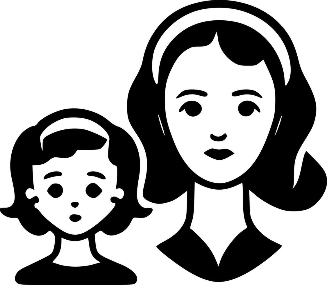 Mom - Minimalist and Flat Logo - Vector illustration