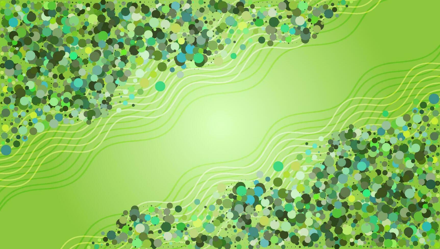 Abstract confetti innovative green background vector