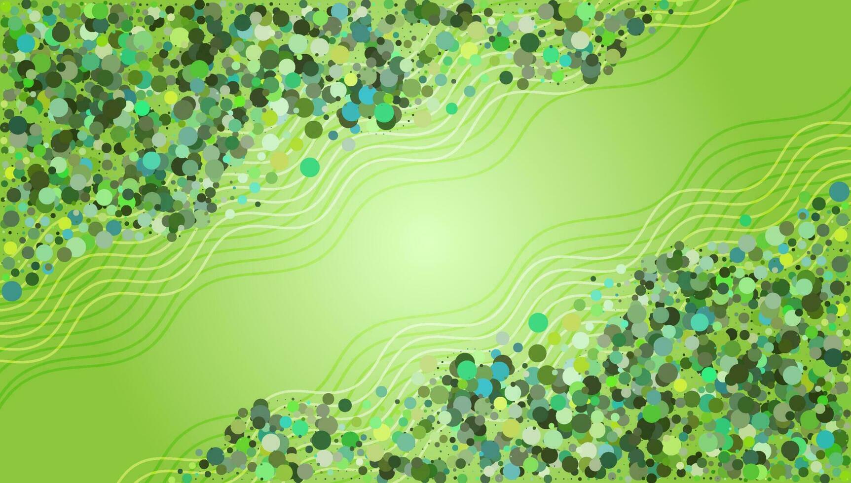 Abstract confetti innovative green background vector