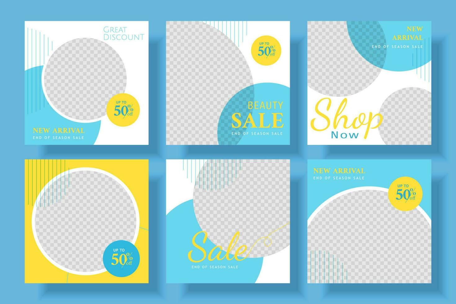 Fashion square banner ad template, promotional banner for social media post, web banner and flyer illustration vector