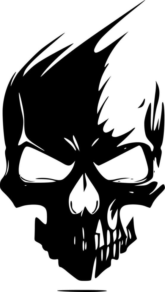 Skull - Black and White Isolated Icon - Vector illustration