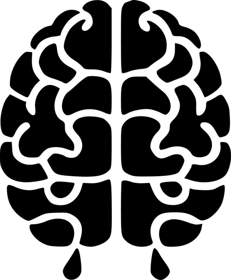Brain, Minimalist and Simple Silhouette - Vector illustration