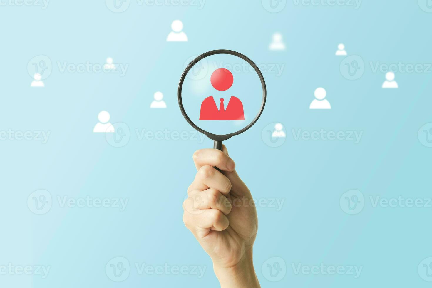 humano recursos hora administración reclutamiento empleo headhunting concepto. el proceso de seleccionando personas a unirse el trabajo de el hora foto