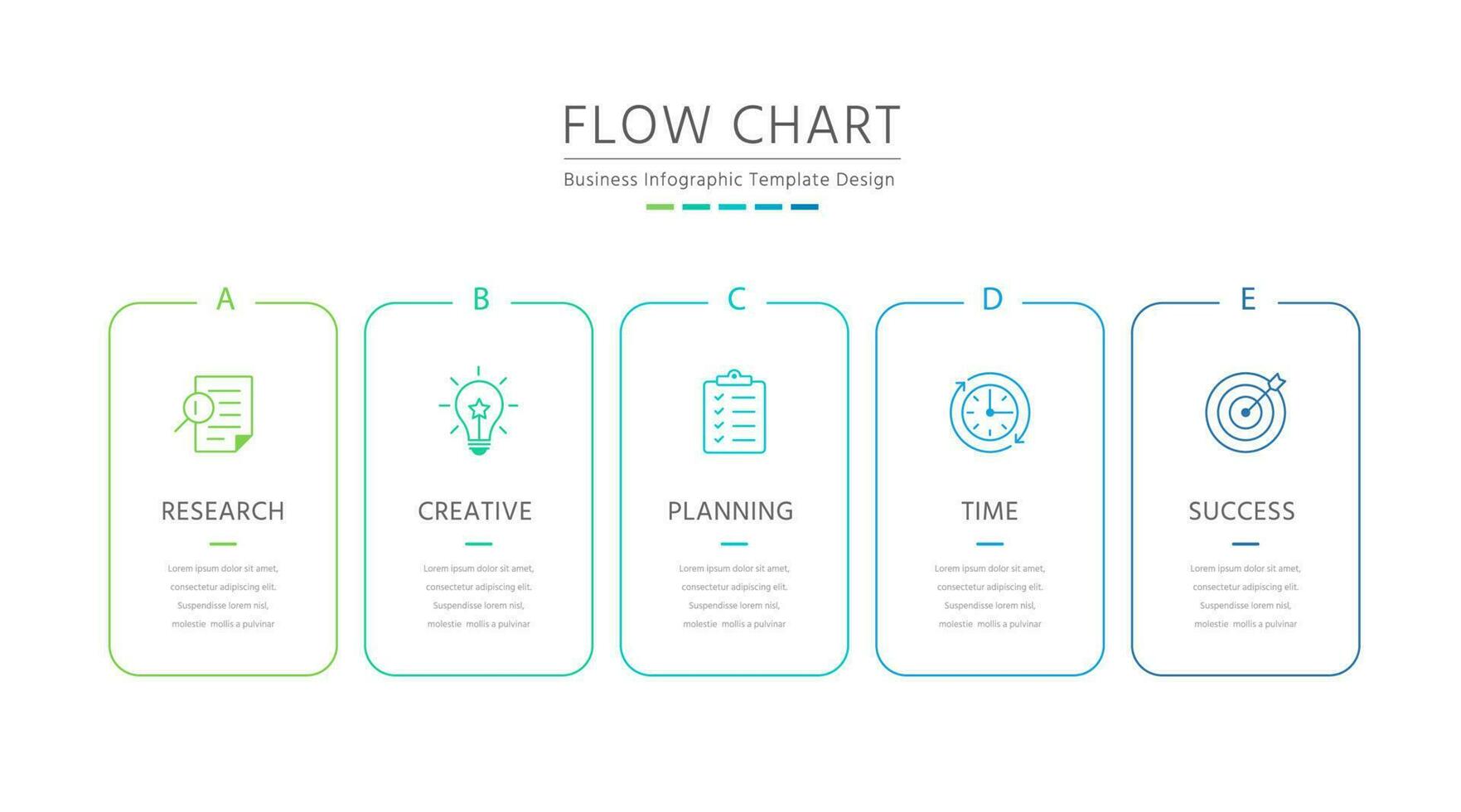 sencillo fluir gráfico infografía diseño con Delgado línea pancartas y íconos vector