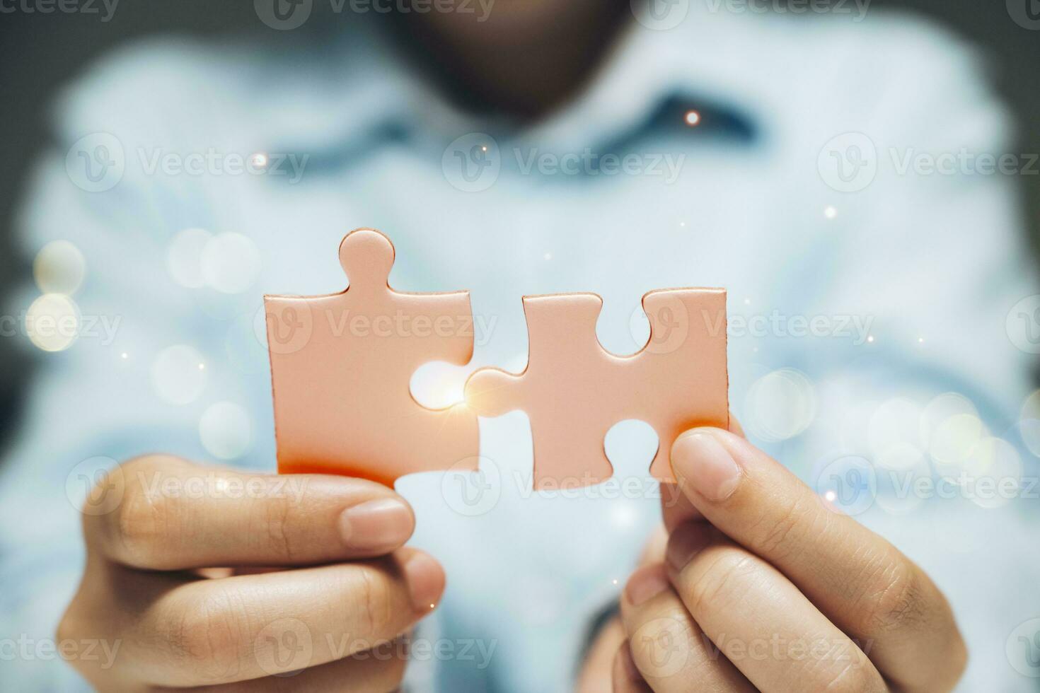 Business solution problem solving, and cooperation concept. photo