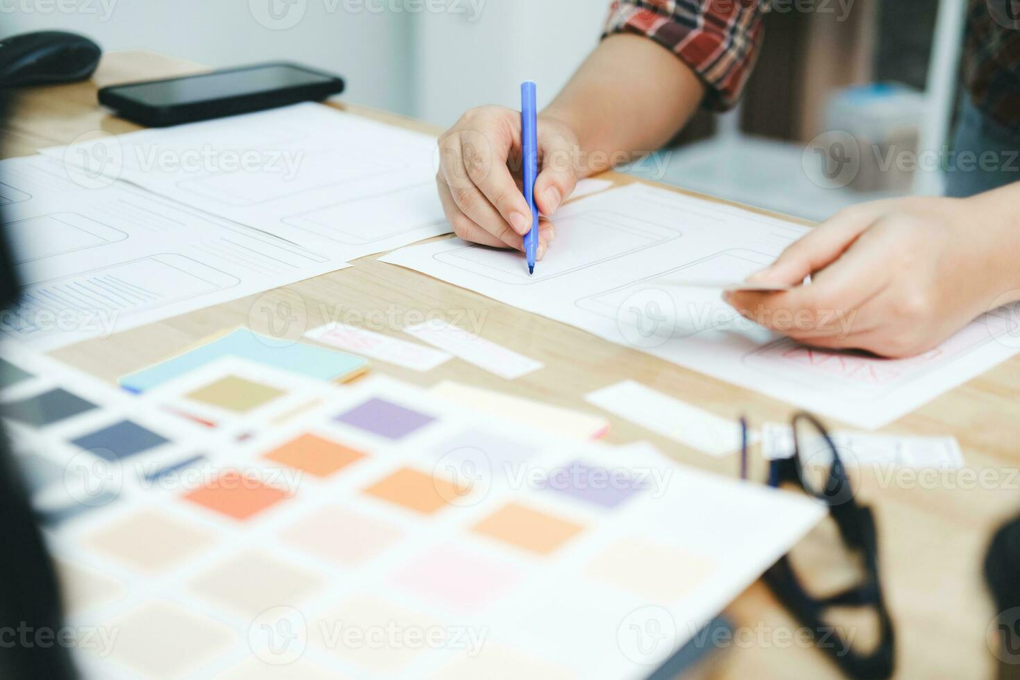 UX UI and Programming development technology. photo