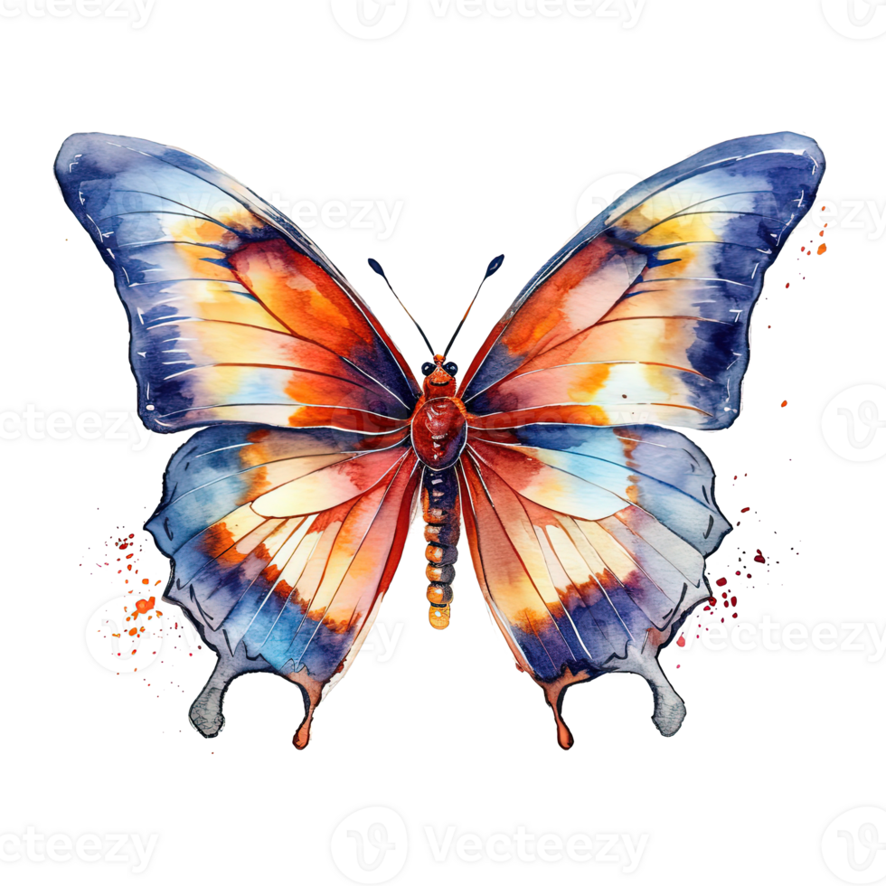 Watercolor butterfly. Illustration png