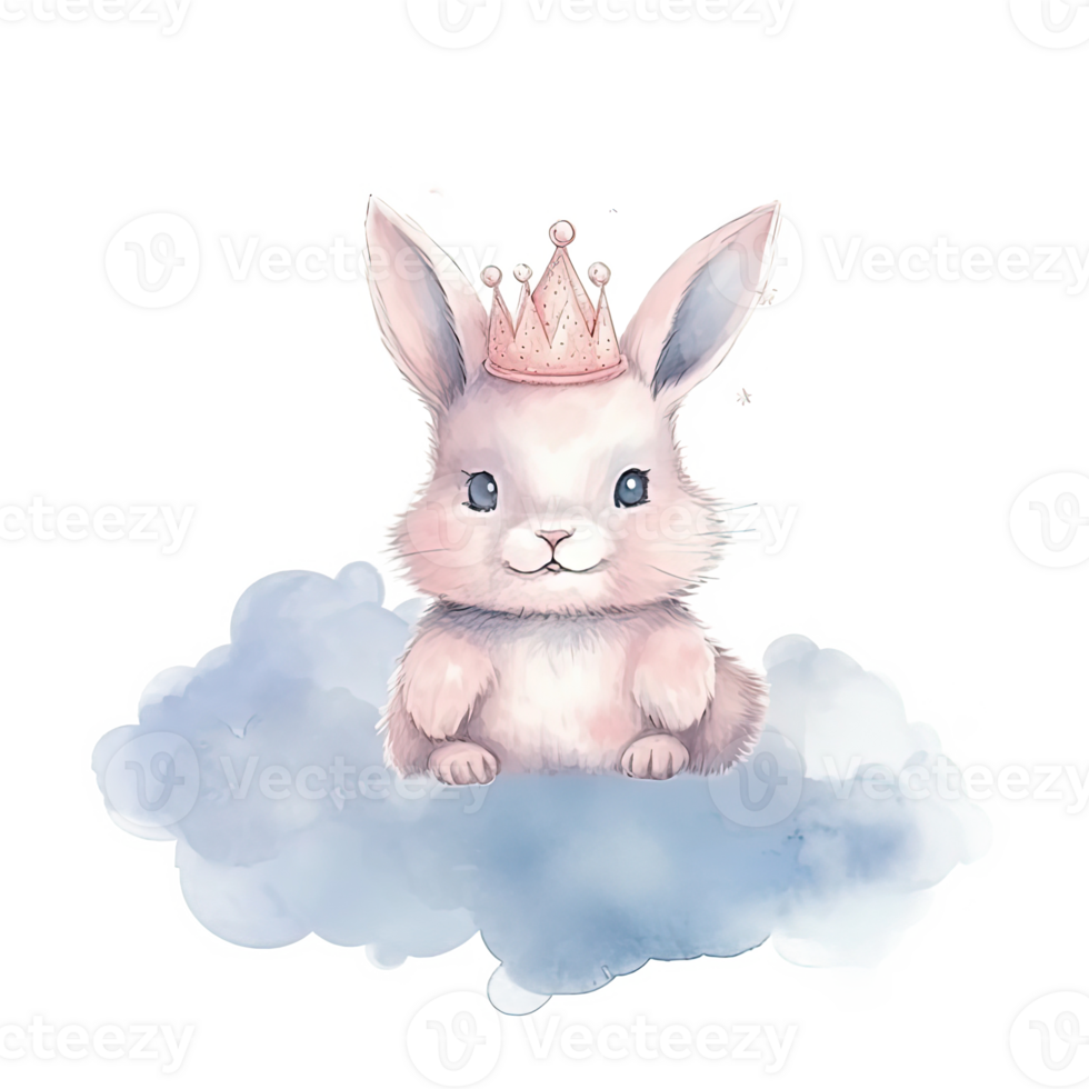 Cute princess bunny. Illustration png