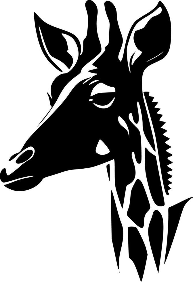 Giraffe, Minimalist and Simple Silhouette - Vector illustration