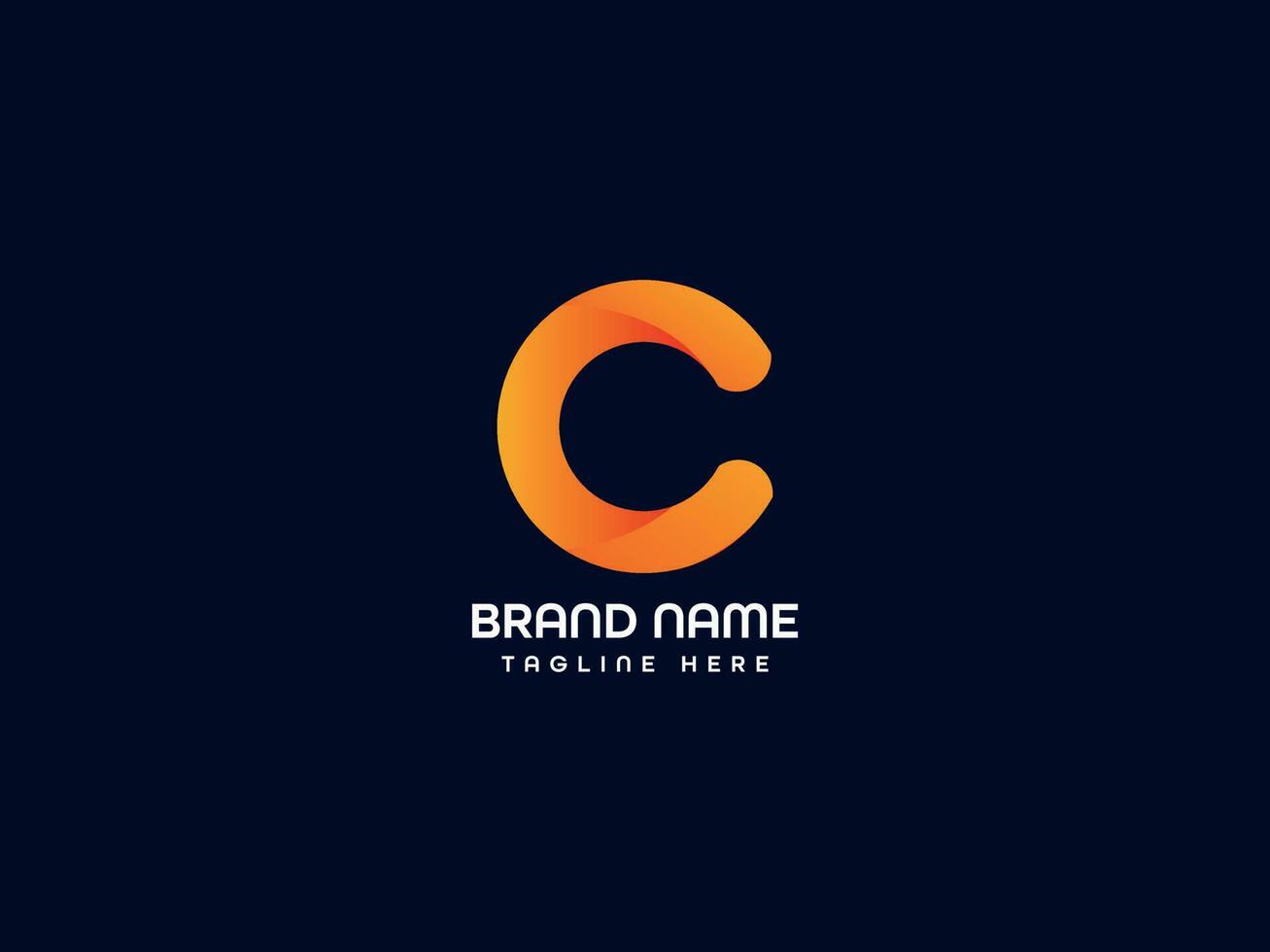 c modern letter logo vector