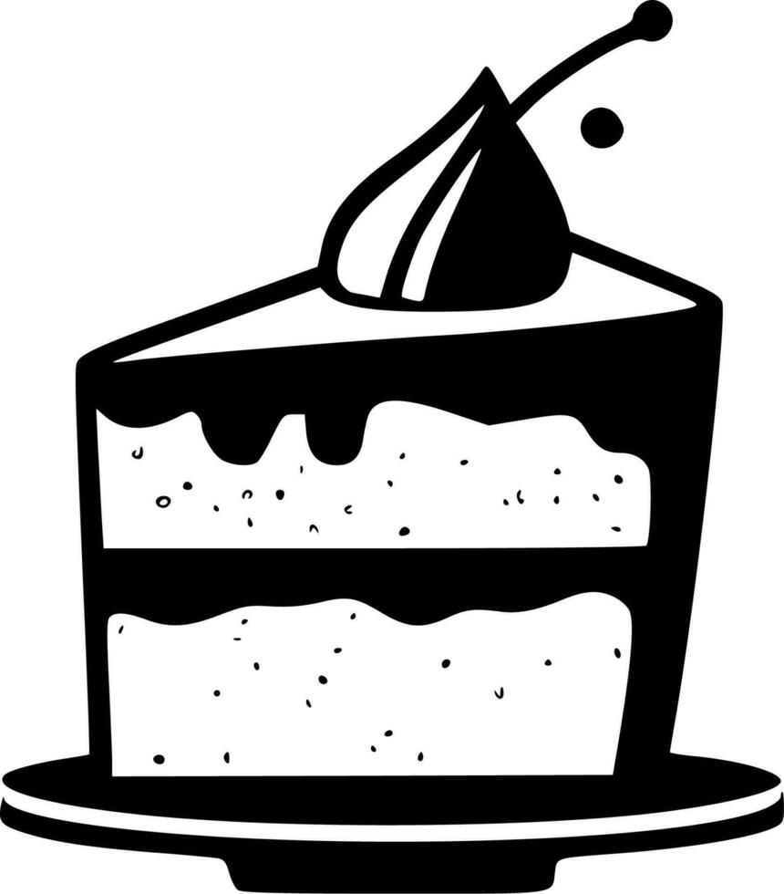 Birthday Cake - Minimalist and Flat Logo - Vector illustration