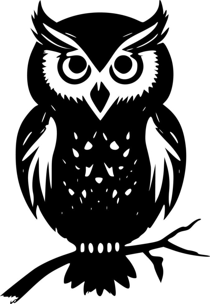 Owl, Minimalist and Simple Silhouette - Vector illustration