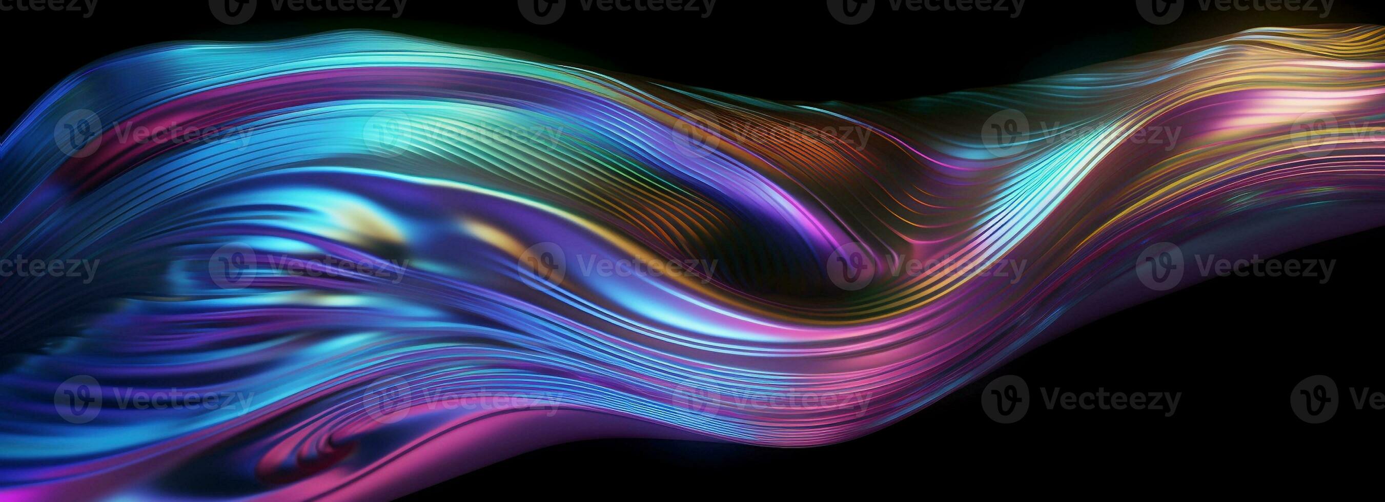 3d render  abstract background. Wavy metallic texture banner, Ultraviolet wallpaper, fluid ripples, liquid metal surface, esoteric aura spectrum in bright photo