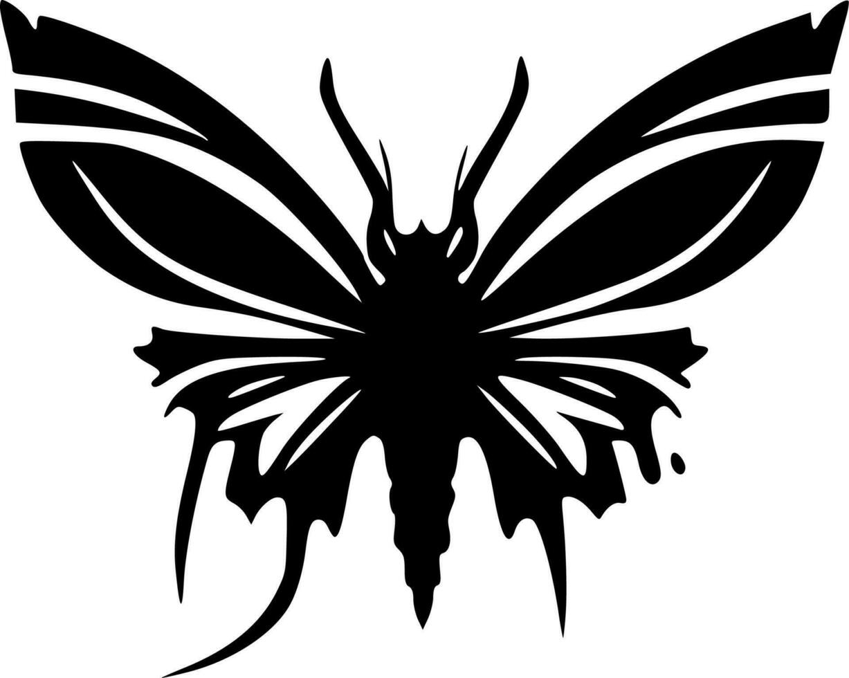 Butterfly, Black and White Vector illustration