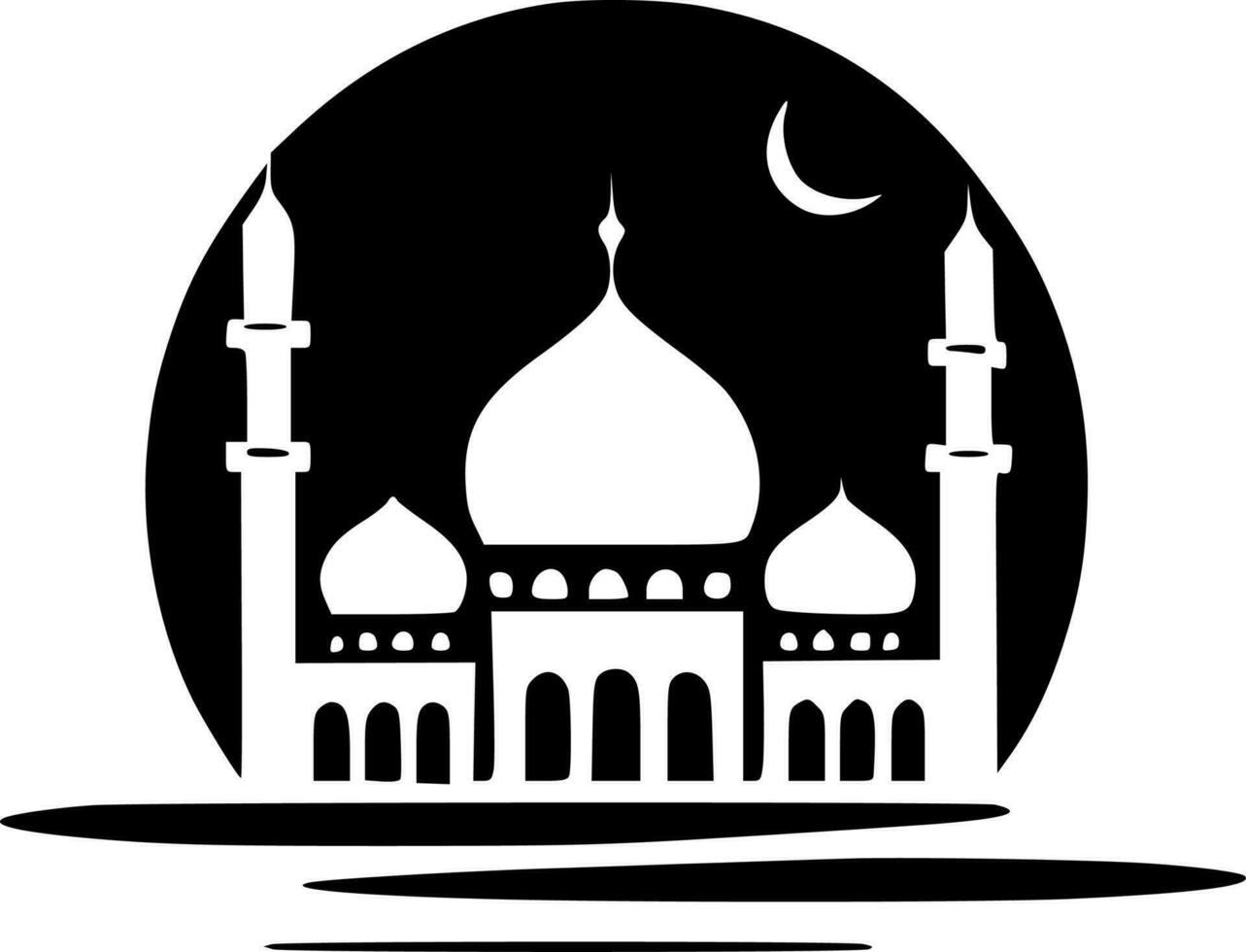 islam - minimalista y plano logo - vector ilustración