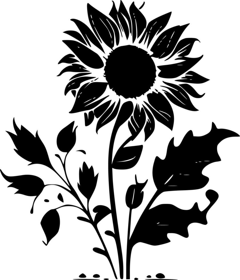 girasol - minimalista y plano logo - vector ilustración