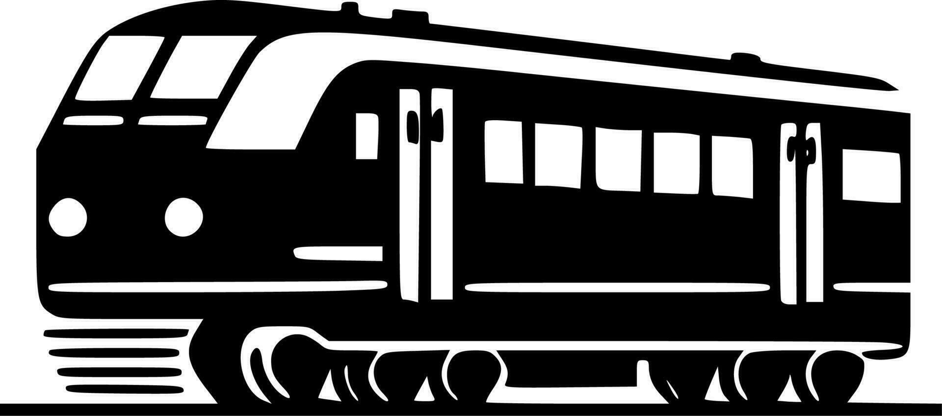 Train - Minimalist and Flat Logo - Vector illustration