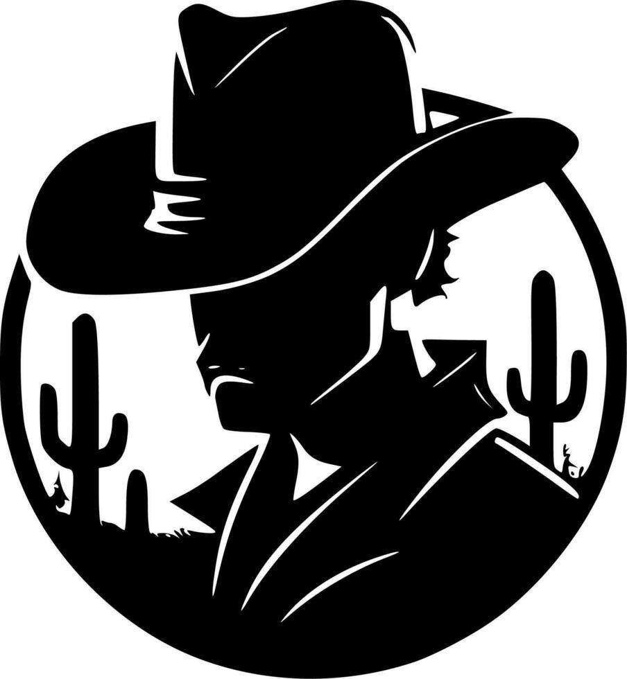 Western, Minimalist and Simple Silhouette - Vector illustration