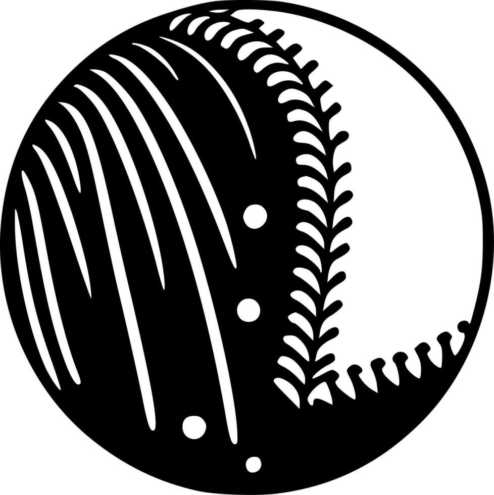 Baseball - Minimalist and Flat Logo - Vector illustration