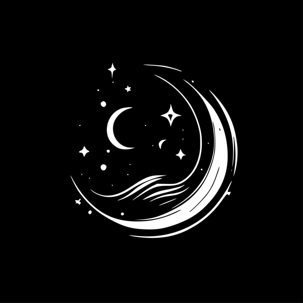 celestial - minimalista y plano logo - vector ilustración