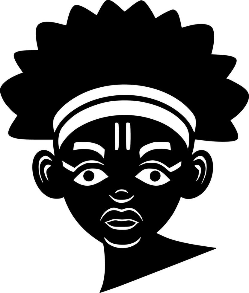 africano, minimalista y sencillo silueta - vector ilustración