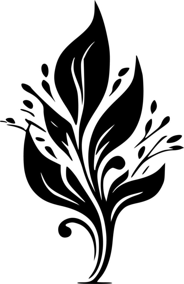 florecer - negro y blanco aislado icono - vector ilustración