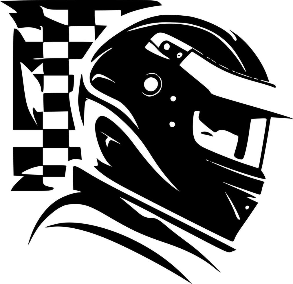 Racing, Minimalist and Simple Silhouette - Vector illustration