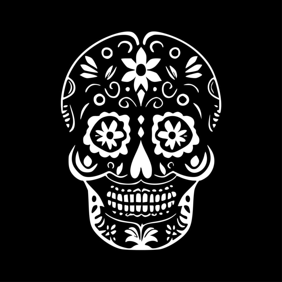 Sugar Skull - High Quality Vector Logo - Vector illustration ideal for T-shirt graphic