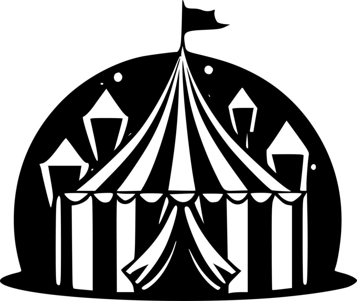 Circus, Minimalist and Simple Silhouette - Vector illustration