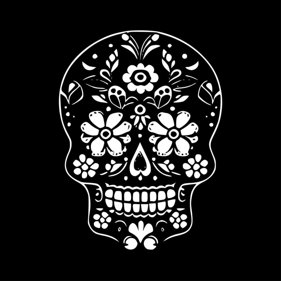 Sugar Skull - High Quality Vector Logo - Vector illustration ideal for T-shirt graphic