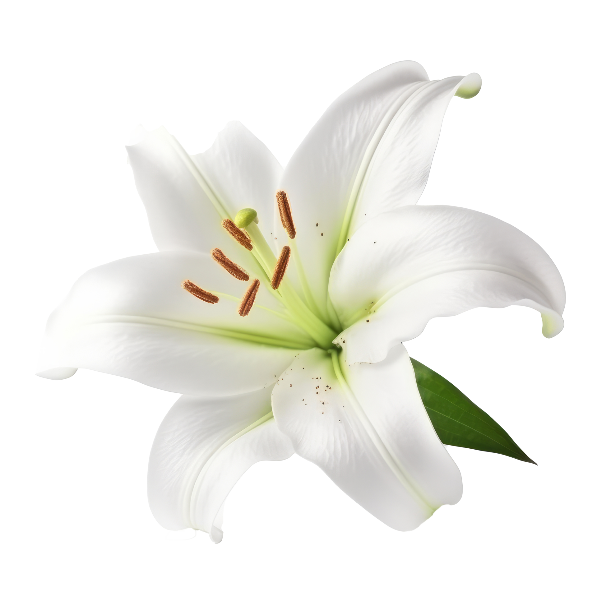 White Lilly flower isolated. 23854865 PNG