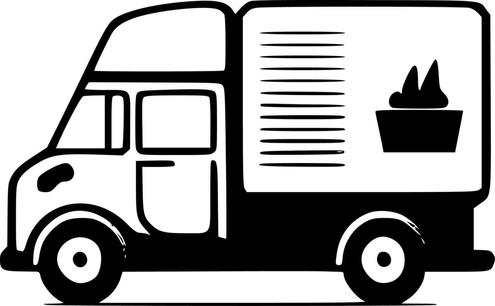 Truck - Minimalist and Flat Logo - Vector illustration