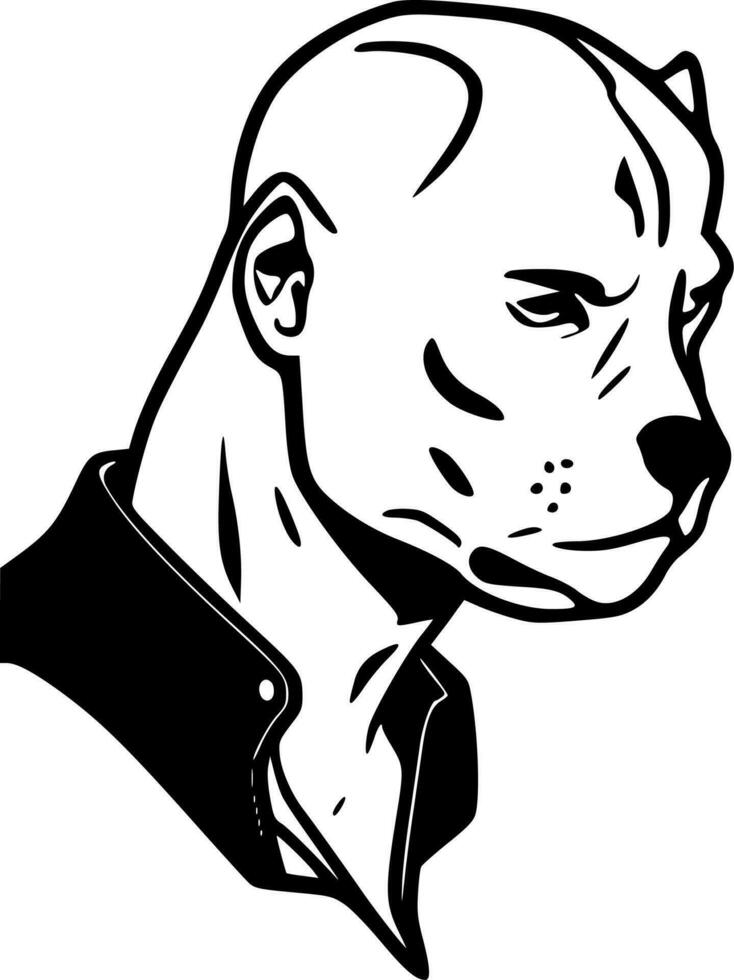 pitbull - alto calidad vector logo - vector ilustración ideal para camiseta gráfico