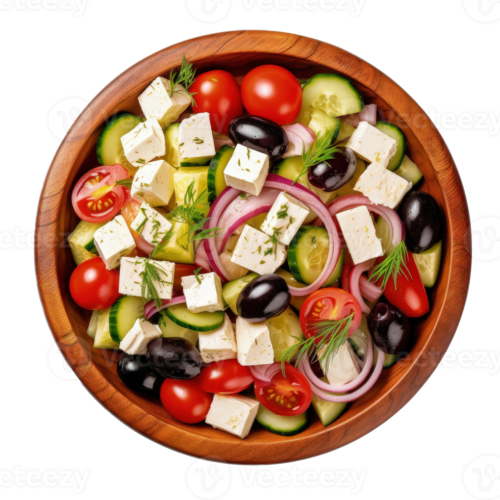 Greek salad isolated. Illustration png