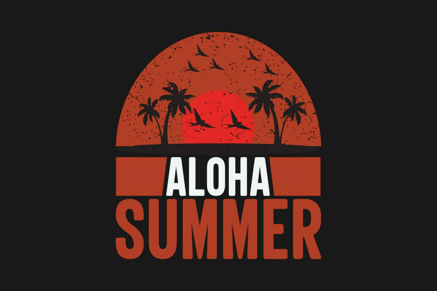 aloha summer t-shirt vector