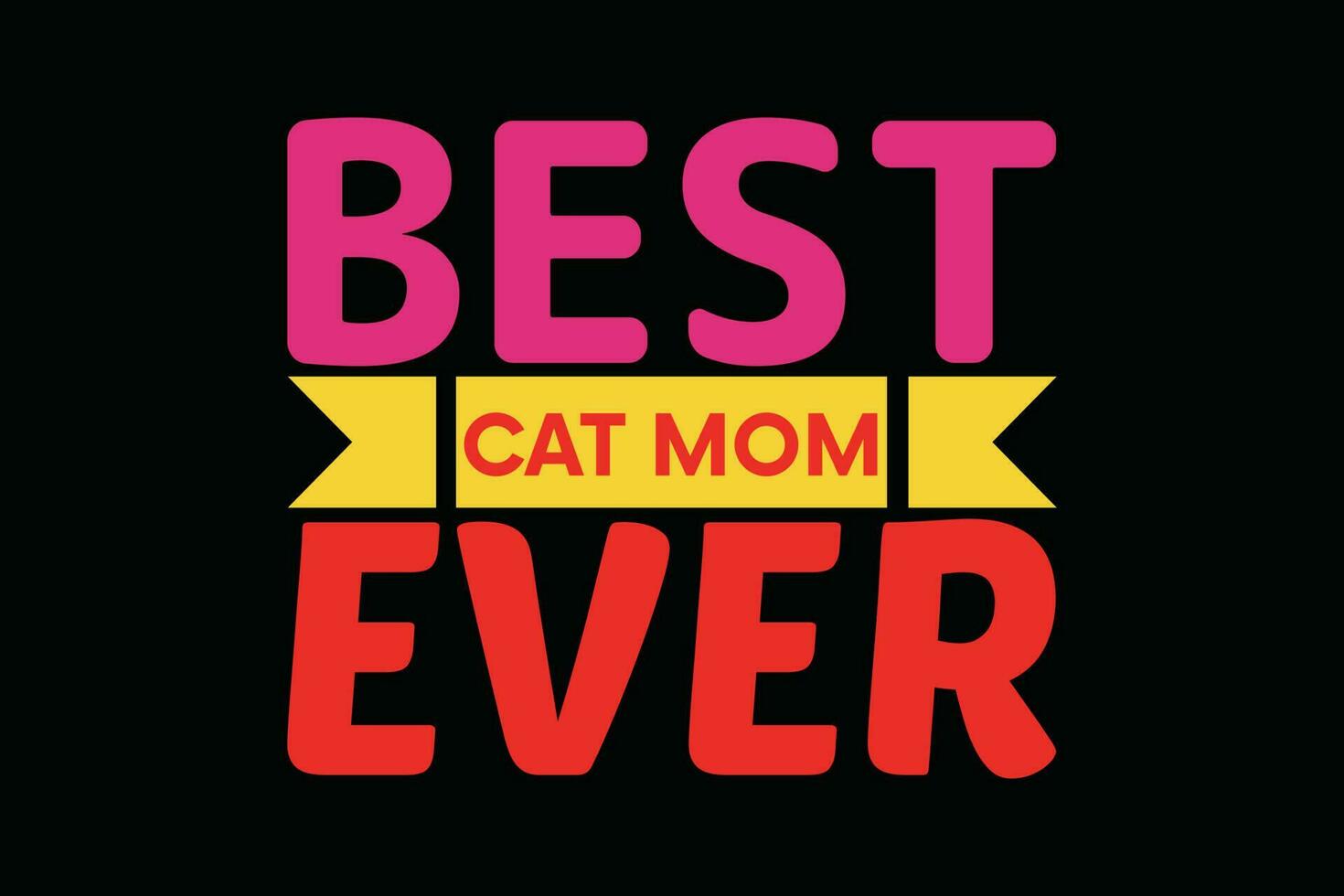 mejor gato mamá nunca vector